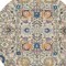 Homeroots 4 ft. Round Ivory & Multi Color Floral Buds Area Rug 385209 - alternate 5